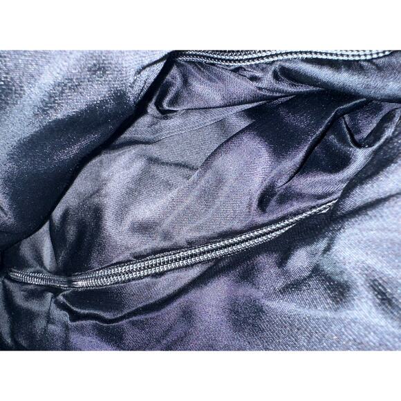 Vintage Persian lamb cable knit sleeves wool jacket coat vest black woman SZ L - Picture 15 of 16